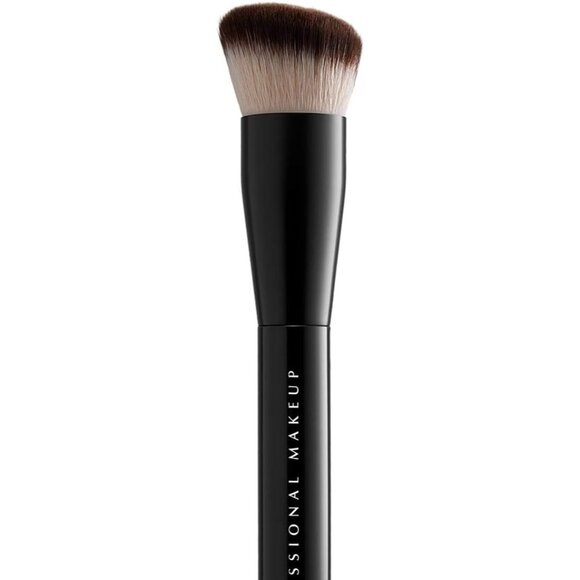 🆕 Makeup Black Foundation Brush Face With Angled Top Creates Smooth Finish Love - Picture 2 of 5